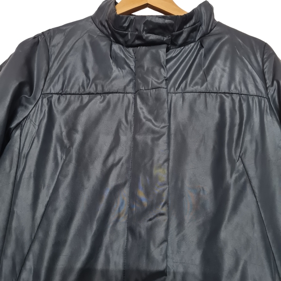 Size- L, Vintage Datum puffer jacket for women in dark grey for heavy winters. - Picture 4 of 16